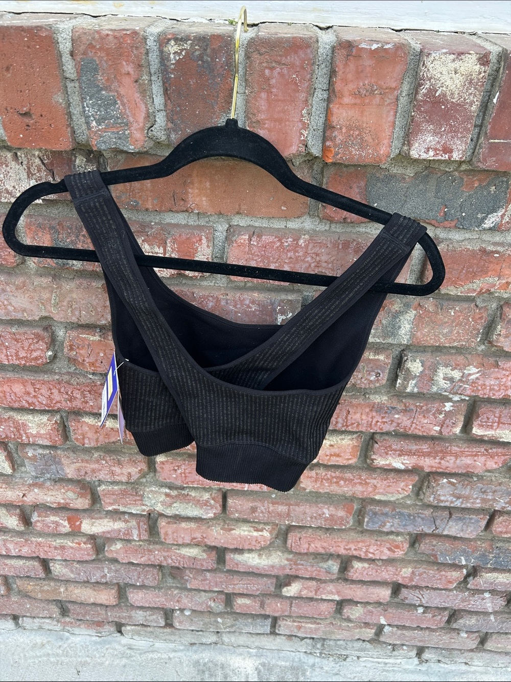 JoyLab Black Ribbed Seamless Bra - Picture 7 of 7
